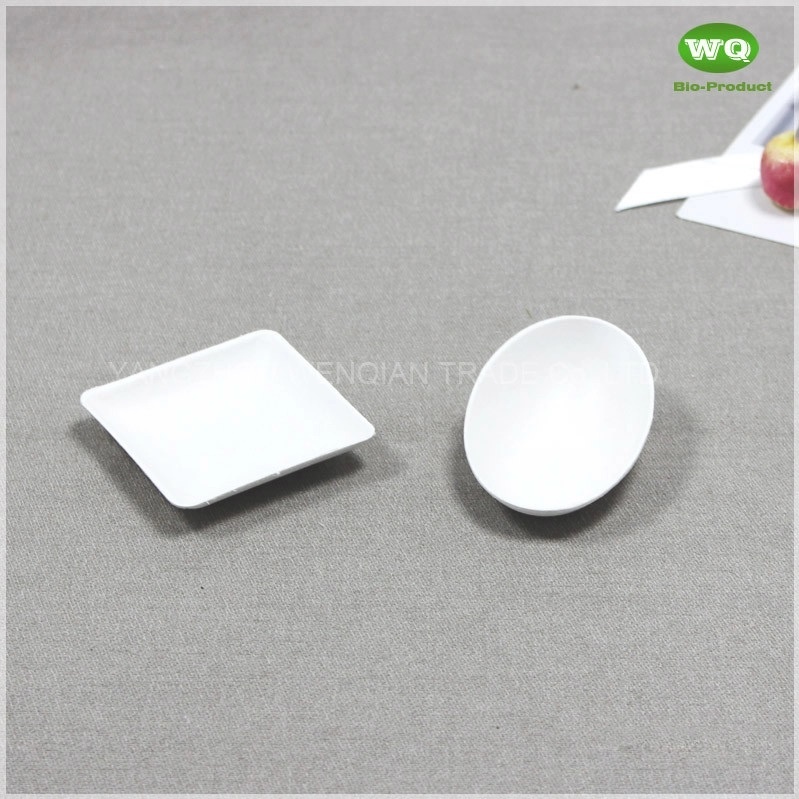 Sugarcane Pulp Sauce Dip Dish-100% Biodegradable Container Disposable Sugarcane Pulp Soy Sauce Dish