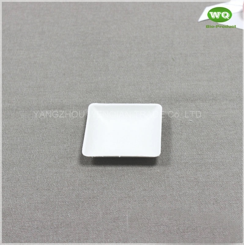 Sugarcane Pulp Sauce Dip Dish-100% Biodegradable Container Disposable Sugarcane Pulp Soy Sauce Dish