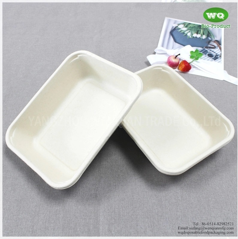 32 oz Unbleached Rectangular Food Tray,China 2022 Best sell biodegradable Tableware,Eco-friendly Takeway Food Container