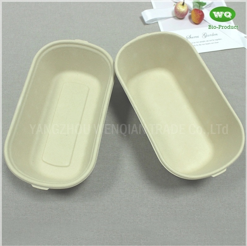 1000ml Bleached/Unbleached Wheat Straw Lunch Box Portable Serving Bowl Set To Pack Foods Biodegradable Lunch Box To Go