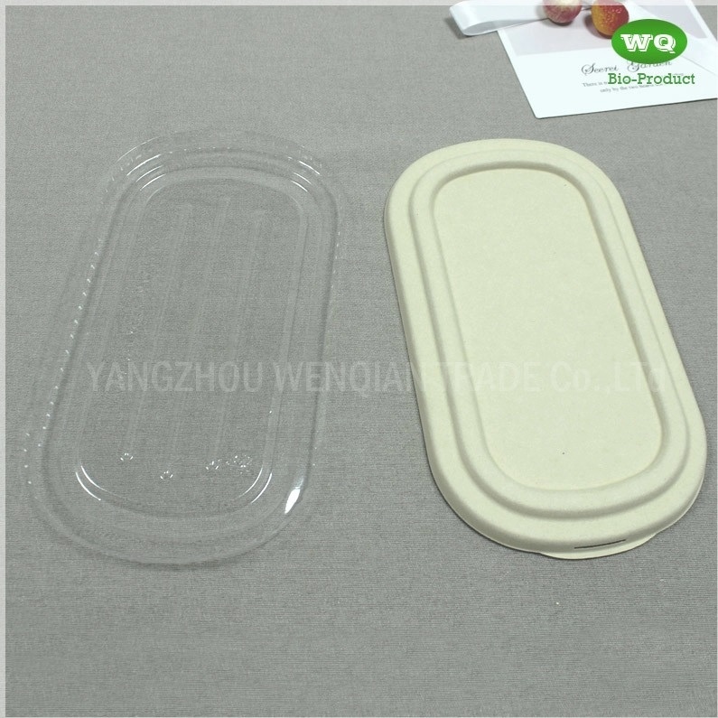 1000ml Bleached/Unbleached Wheat Straw Lunch Box Portable Serving Bowl Set To Pack Foods Biodegradable Lunch Box To Go