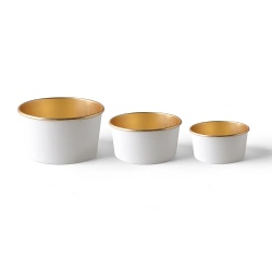 gold aluminium foil packaging paper bowl for fast food