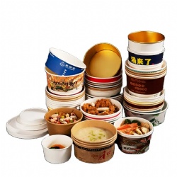 Custom LOGO Printed Takeaway Disposable Aluminium-foil Paper Bowl