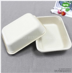 32 oz Unbleached Rectangular Food Tray,China 2022 Best sell biodegradable Tableware,Eco-friendly Takeway Food Container