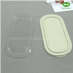 1000ml Bleached/Unbleached Wheat Straw Lunch Box Portable Serving Bowl Set To Pack Foods Biodegradable Lunch Box To Go