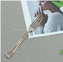 Disposable Rose Gold Plastic Spoon Fork Knife Cutlery Set Wholesale High Quality 3 In 1 Cutlery Set Flatware Set